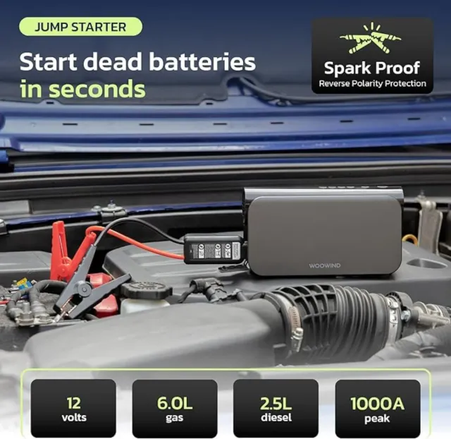 Arrancador Batería 3-en-1 con Compresor