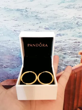 Pendientes Aro Pandora Dorados