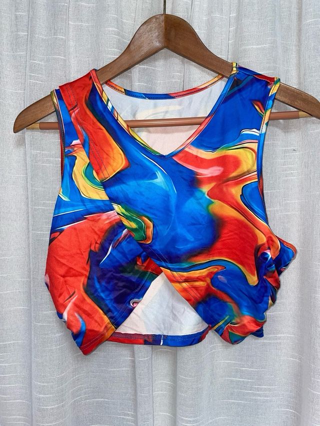 Conjunto leggings y top estampado