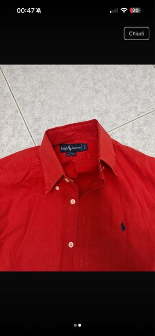 Camicia Ralph Lauren Uomo Tg. L Rossa