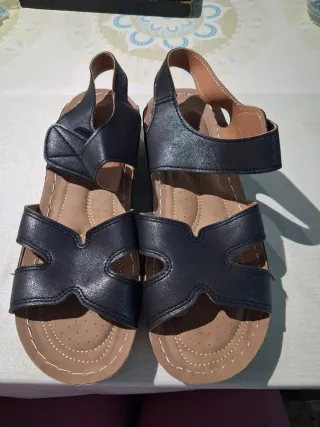 Sandalias mujer T40 negras y marrones
