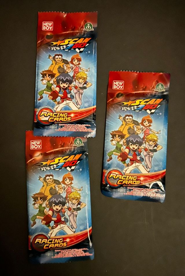 Lote 3 sobres cromos Scan 2 Go Racing Cards manga