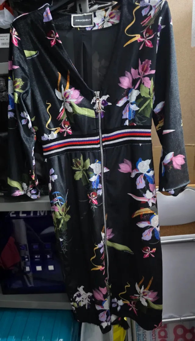 Vestido terciopelo Anima Gemella flores