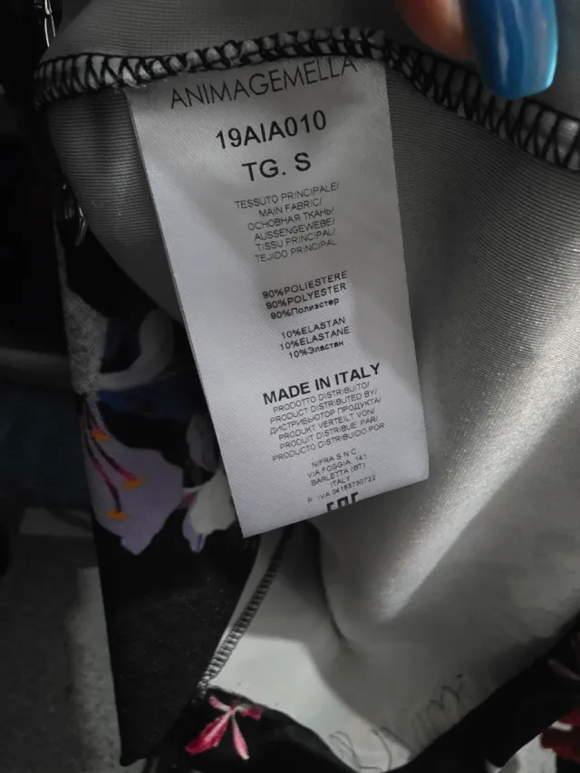 Vestido terciopelo Anima Gemella flores