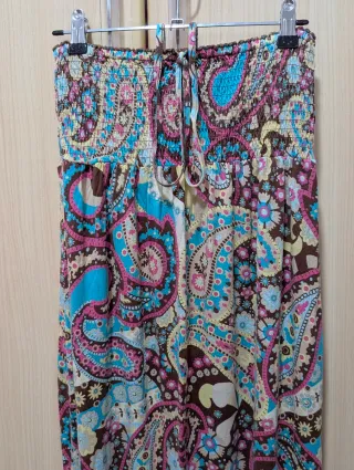 Vestido largo estampado BLANCO Talla única