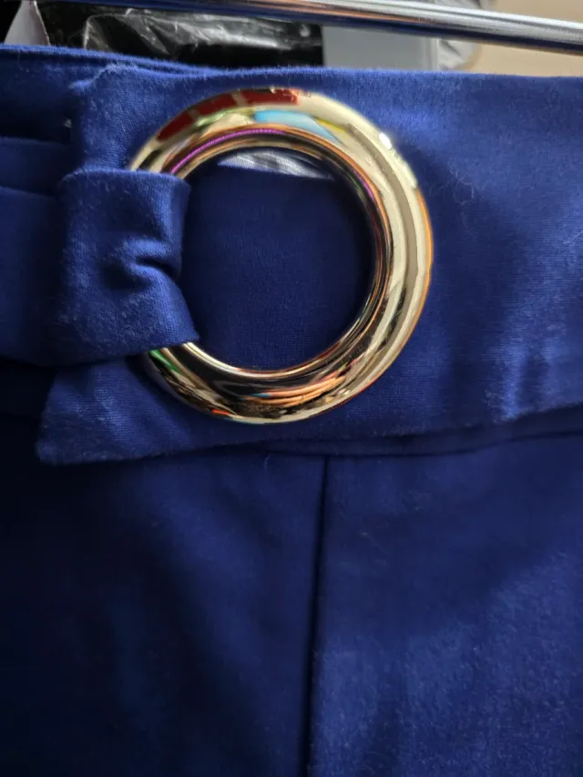 Pantalón Aita azulón con cinturón