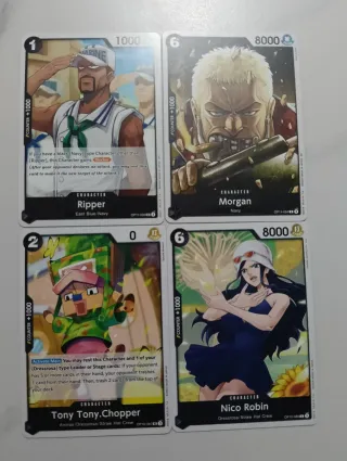 Carte One Piece - Ripper, Morgan, Chopper, Robin