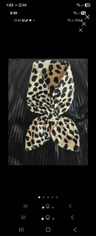 Cuello vintage dálmata terciopelo