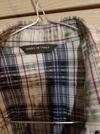 Italy Camicia a Quadri bianco nera Tg M