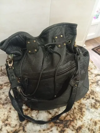 Bolso Piel Massimo Dutti Negro
