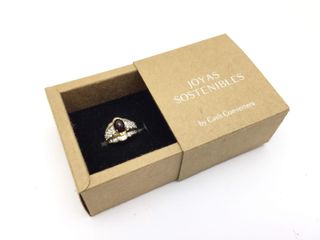 anillo oro 18k con piedra con turmalina,diamante