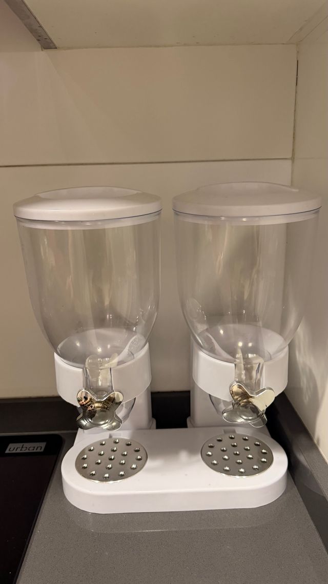 Dispensador Doble Cereales Transparente