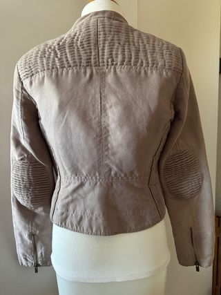 Bomber Zara Piel Sintética Beige