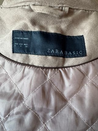 Bomber Zara Piel Sintética Beige