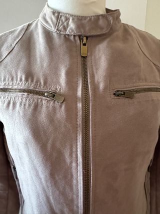 Bomber Zara Piel Sintética Beige