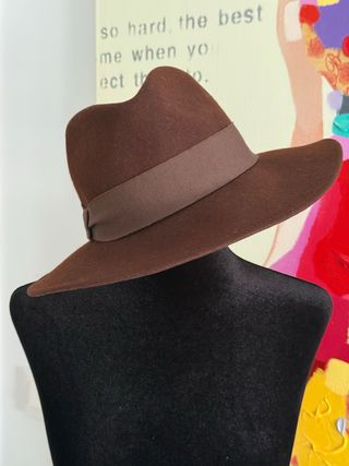 Sombrero marrón elegante