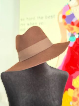 Sombrero marrón elegante