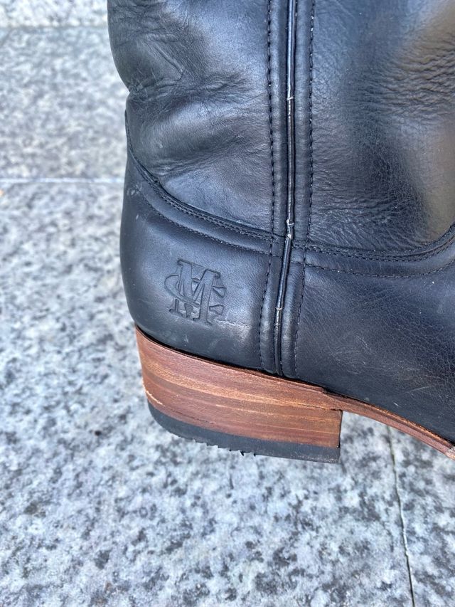 Vintage Marlboro boots leather cowboy 90s black