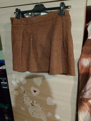 Gonna Pimkie fantasia marrone e rossa taglia M