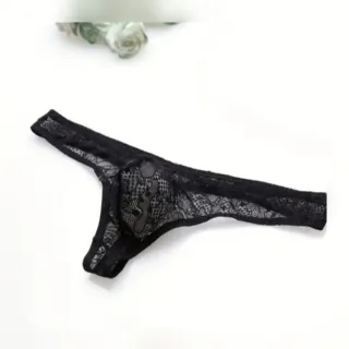 Tanga de encaje para hombre
