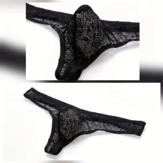Tanga de encaje para hombre