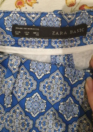 Pantalón estampado azul