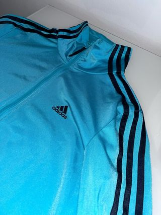 Sudadera Adidas cremallera azul