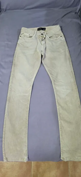 Pantalones vaqueros Pull&Bear Talla 38 beige