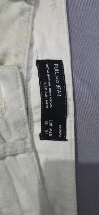 Pantalones vaqueros Pull&Bear beige Talla 40