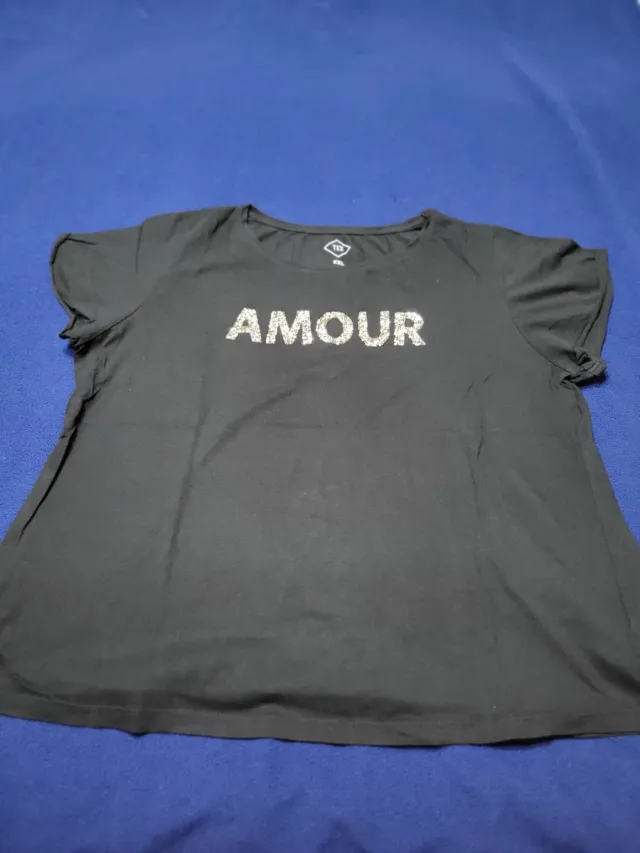 Camiseta Mujer Tex Negra Talla XXL