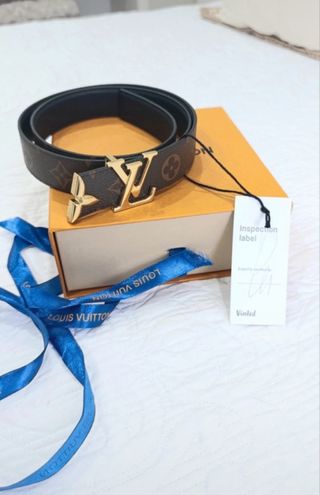 Cinturón Louis Vuitton Marrón y Dorado