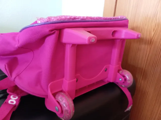 Mochila Footy con carro, luz y lentejuelas