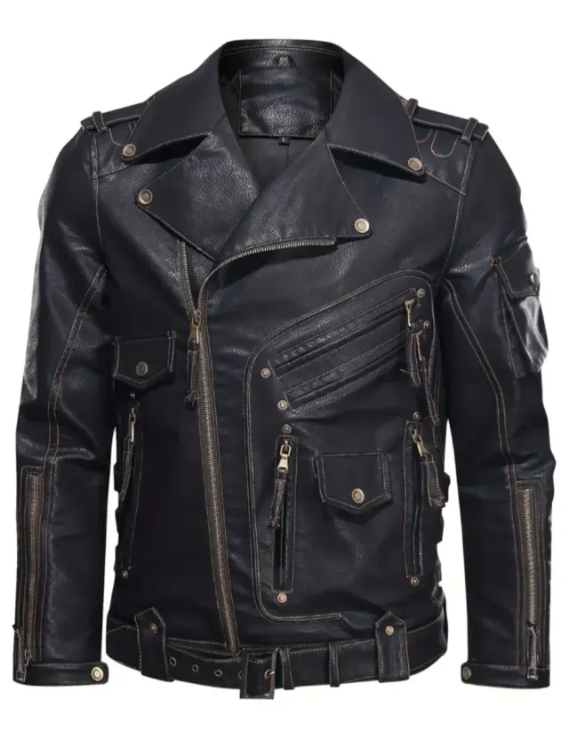 Chaqueta Biker Negra