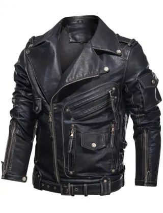 Chaqueta Biker Negra