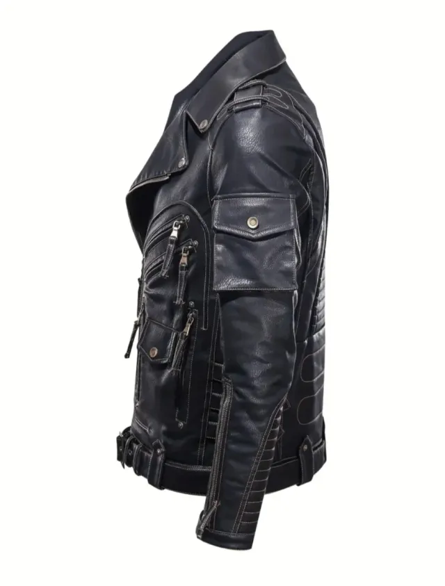 Chaqueta Biker Negra