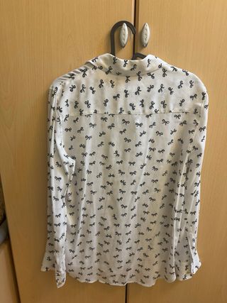 Camisa Zara Lazos Negros Tall S