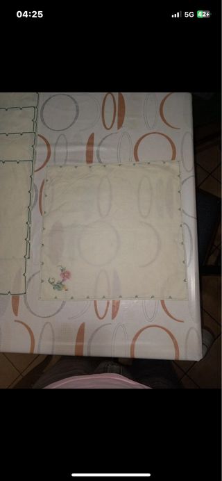 6 Tovagliette Ricamate Punto Croce Cotone