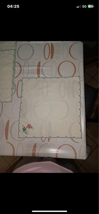 6 Tovagliette Ricamate Punto Croce Cotone