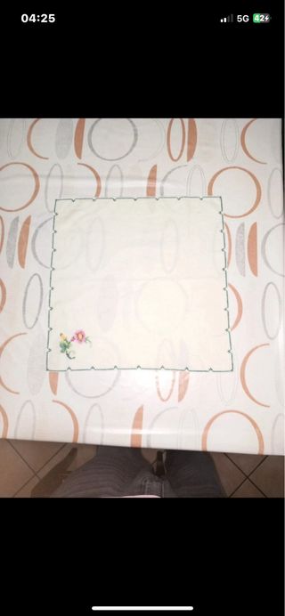 6 Tovagliette Ricamate Punto Croce Cotone