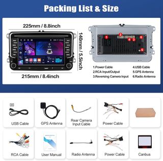 4+64GB Radio Android 13 Golf 5 / 6 / PASSAT / POLO