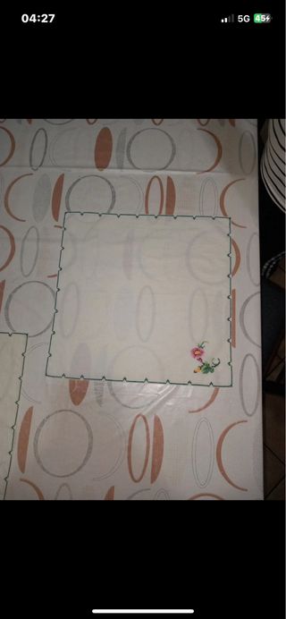 3 Tovagliette Ricamate Punto Croce Cotone