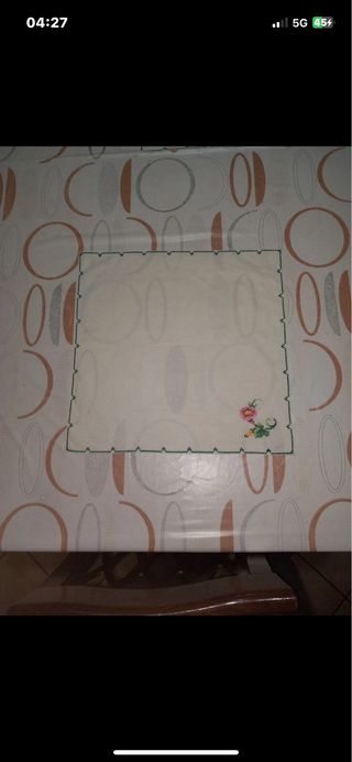 3 Tovagliette Ricamate Punto Croce Cotone