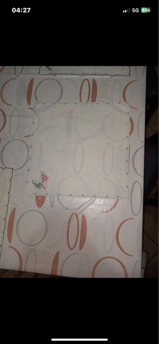 3 Tovagliette Ricamate Punto Croce Cotone