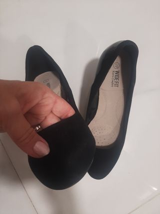 Zapatos negros tacón ancho especial talla 42