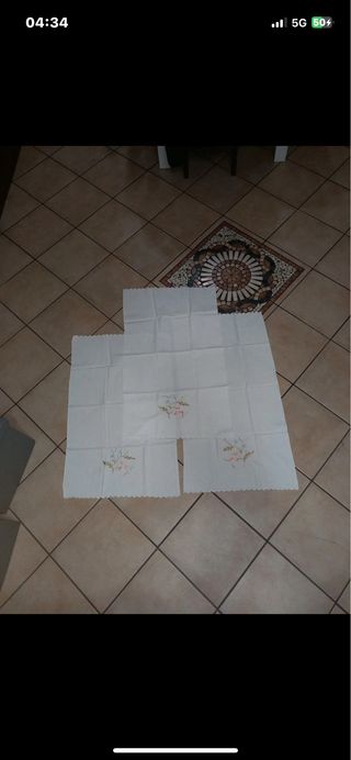 3 Asciugamani Cotone Fiori 93x55 cm