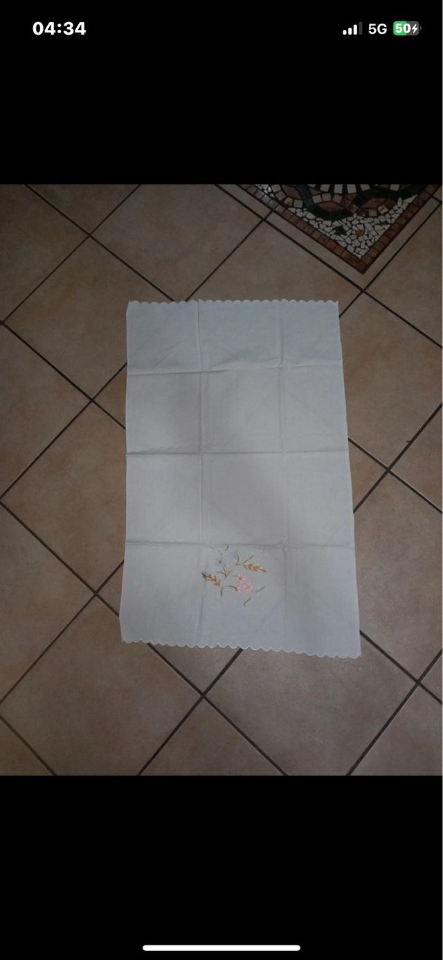 3 Asciugamani Cotone Fiori 93x55 cm