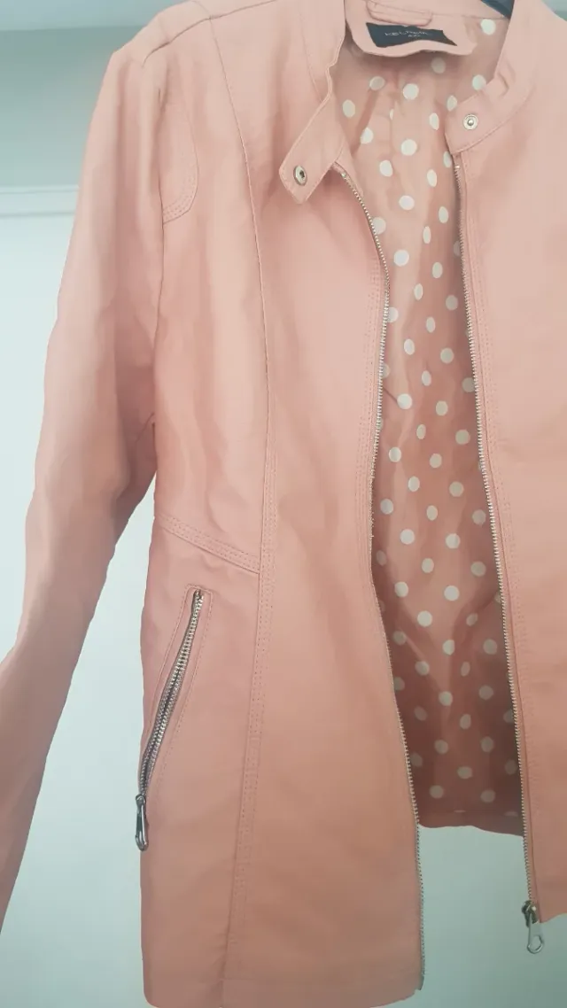 Cazadora Polipiel Rosa 