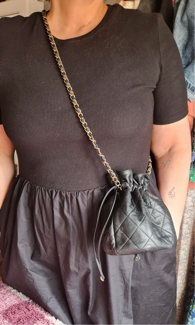 Borsa Chanel in pelle di agnello nera