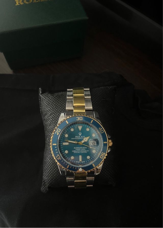 Reloj Rlx Sub azul/dorado