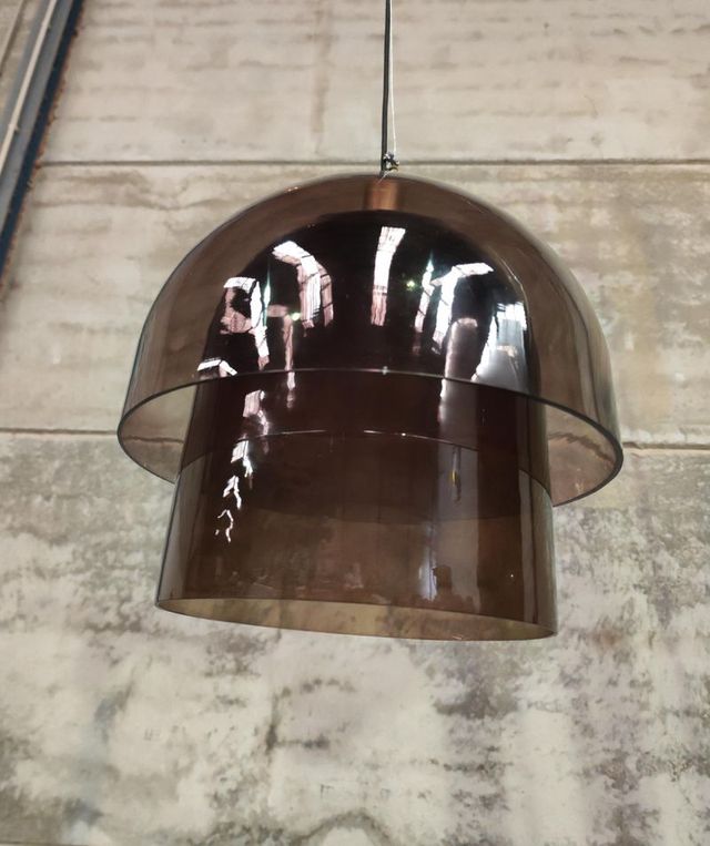 Lámpara de techo Vitri de cristal marrón Ø 40 cm